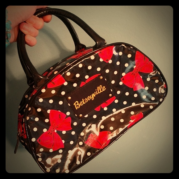 Betsey Johnson Handbags - Betseyville Betsey Johnson Retro Bow Polkadot Bag